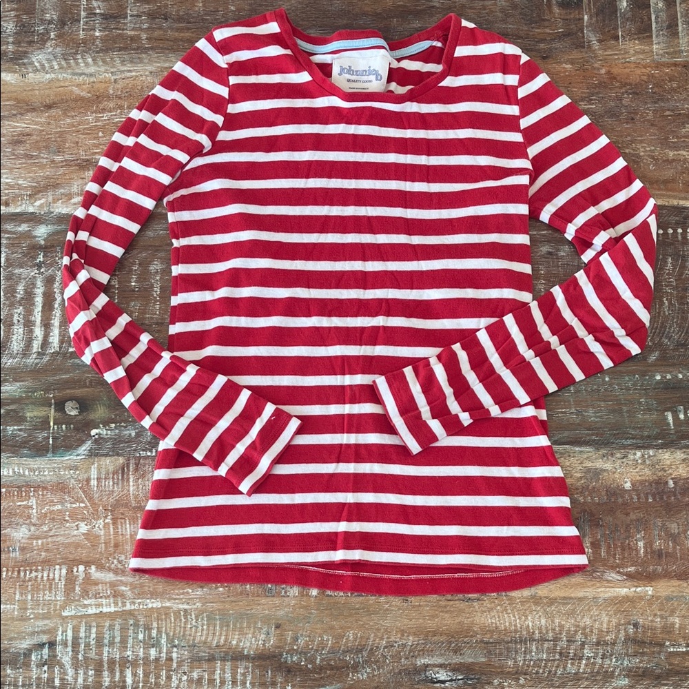 Johnnie B Striped Red and White Long Sleeve Tee